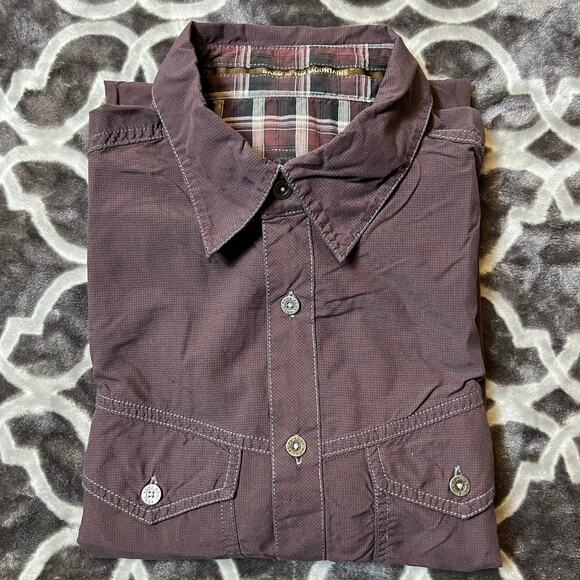 Kuhl Outdoor Performance Button Up Mens Small Lightweight Ripstop Nylon Stealth - Picture 10 of 10